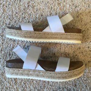 Madden Girl Sandels, White Straps, size 9